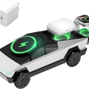 CyberDock 3‑in‑1 Wireless Charging Station (Car Design) qi2